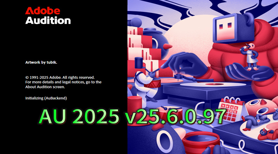 Adobe Audition 2025 (v25.6.0.97) Free Cracked Version Download For Windows